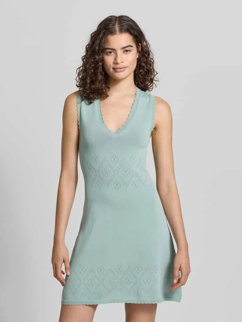 OH APRIL mini-jurk met V-hals model 'Sari' mintgroen, foto 4