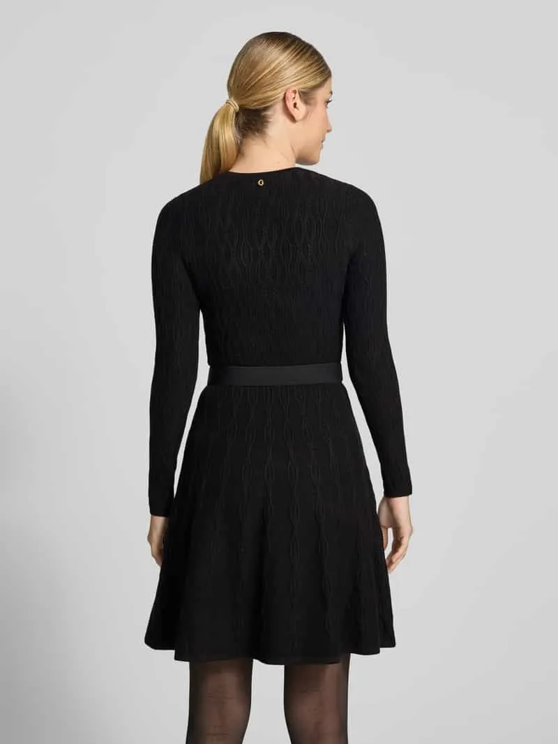 Guess Tricotjurk van viscose met riem model 'YUKI' zwart, foto 2