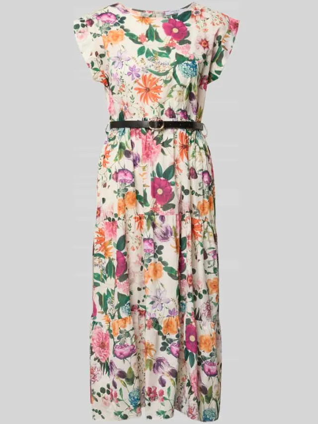 ZABAIONE Midi-jurk met riem model 'Ol44iviraa' offwhite gemêleerd, foto 2
