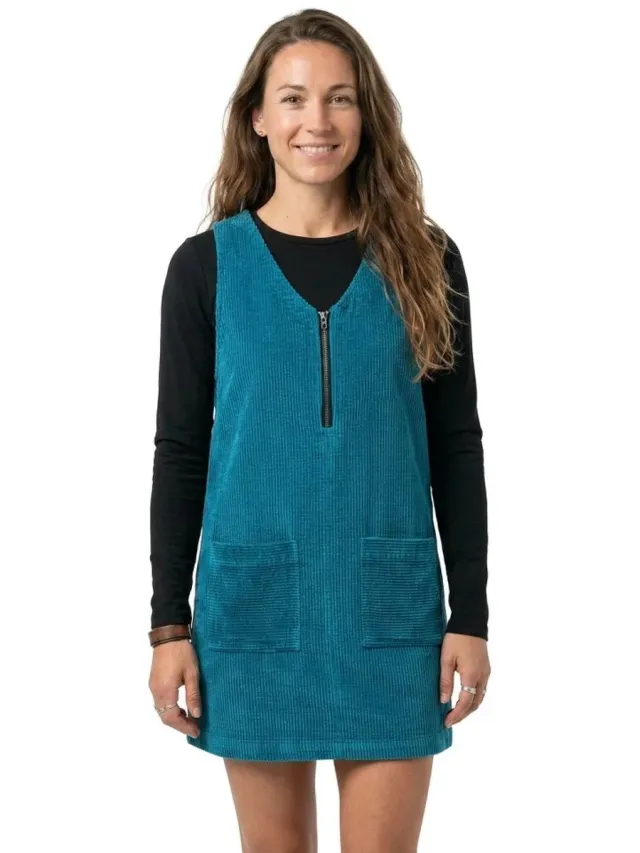 Roxy Wild Tide Mini Mouwloze Jurk Blauw S Vrouw Corsair
