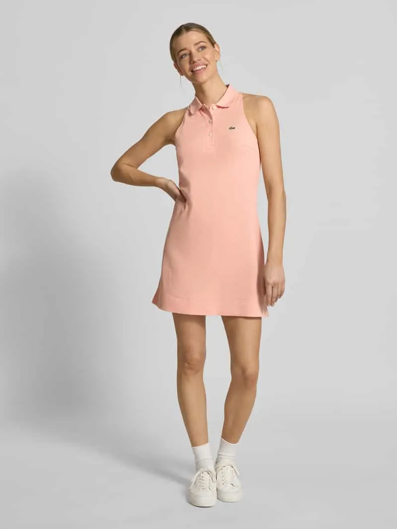 Lacoste slim fit polojurk van katoenmix abrikoos, foto 5
