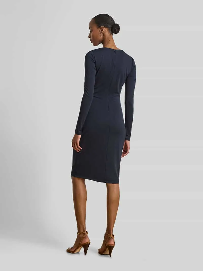 Lauren Ralph Lauren Nauwsluitende kokerjurk met knoopdetail marineblauw, foto 3