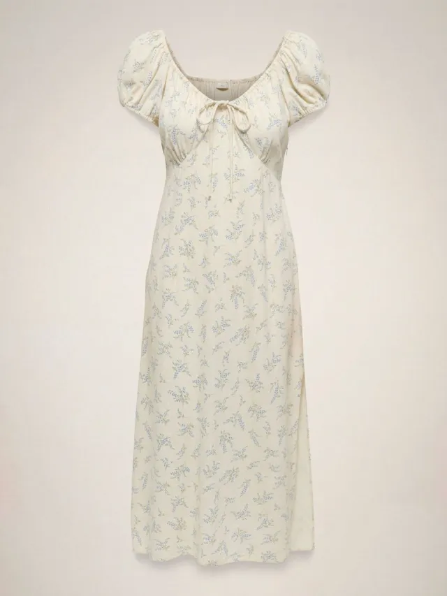 JDY JDYLYDIA S/S MIDI DRESS WVN EXP - Dames - Mini jurken Cloud Dancer
