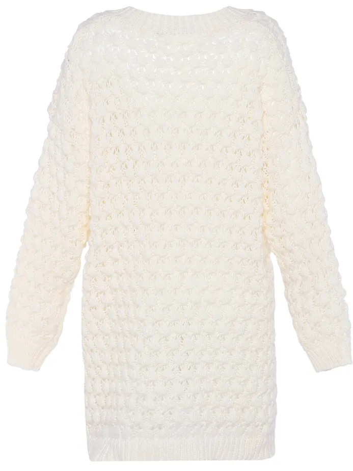 Faina Jumper Dames wolwit gebroken wit, foto 2