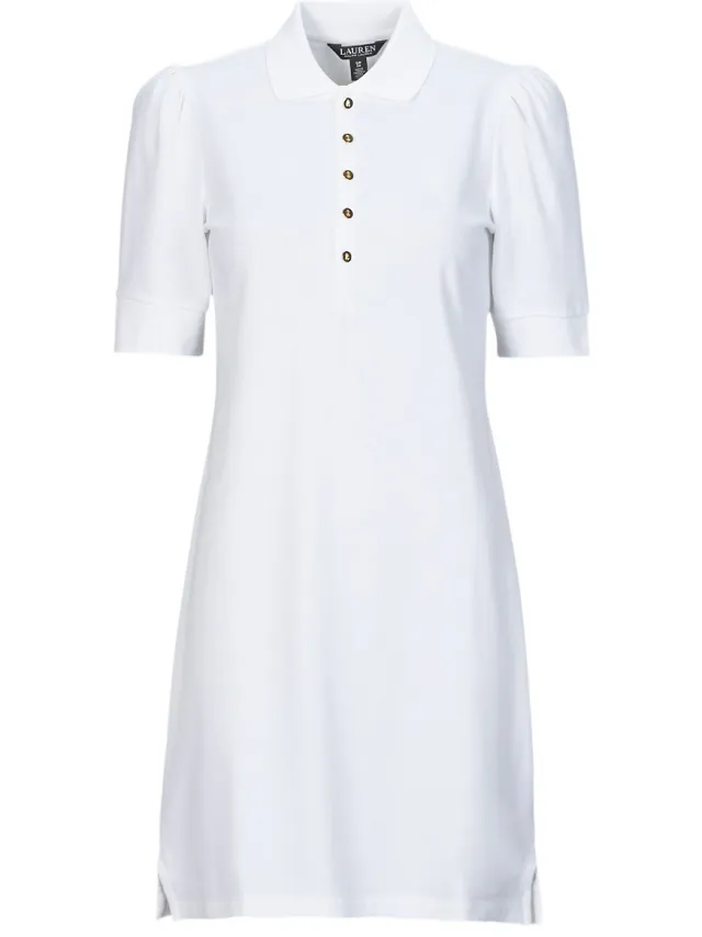 Lauren Ralph Lauren Korte Jurk Lauren Ralph Lauren CHACE-SHORT SLEEVE-CASUAL DRESS Wit