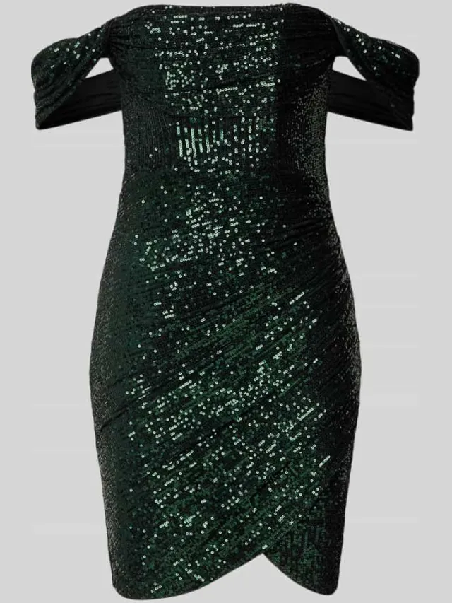 Lipsy Cocktailjurk in off shoulder-look groen, foto 2