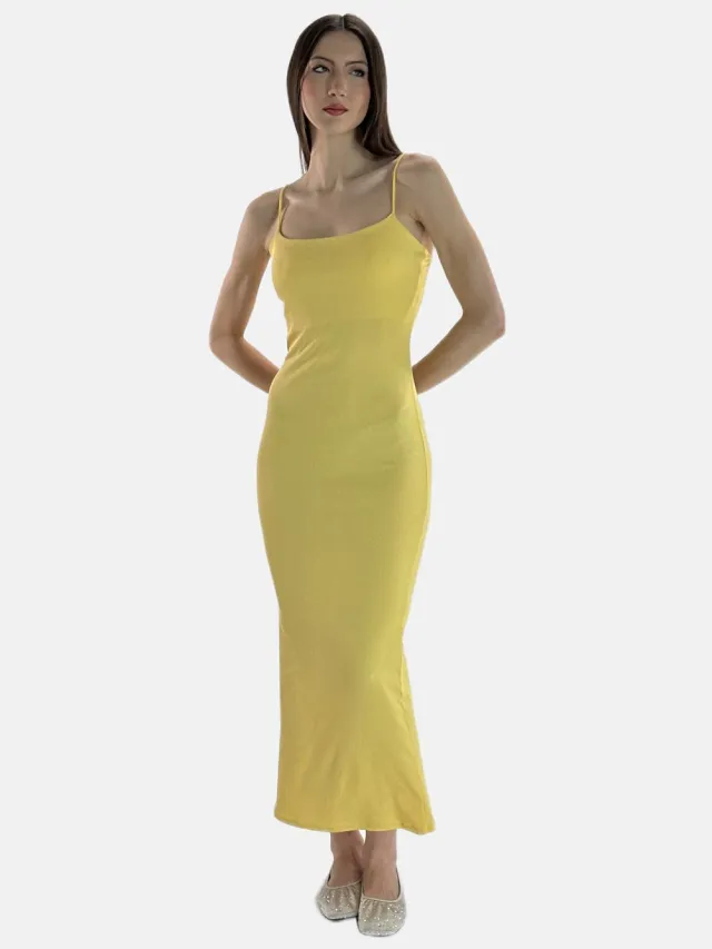 Elara Maxikleid Gelb