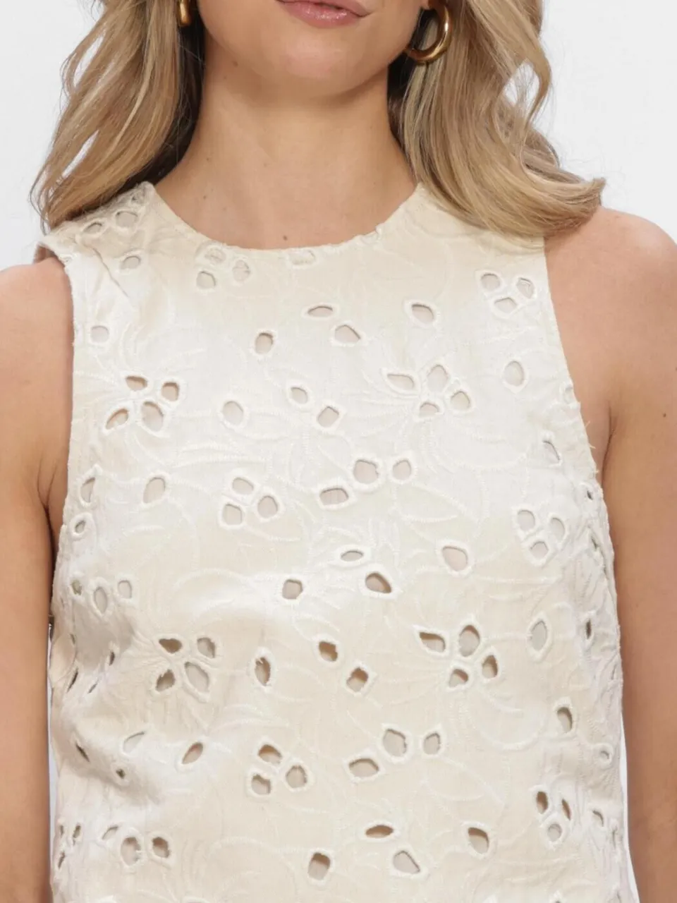 Edited Dames Jurken Nicky Denim Dress - Ecru, foto 4