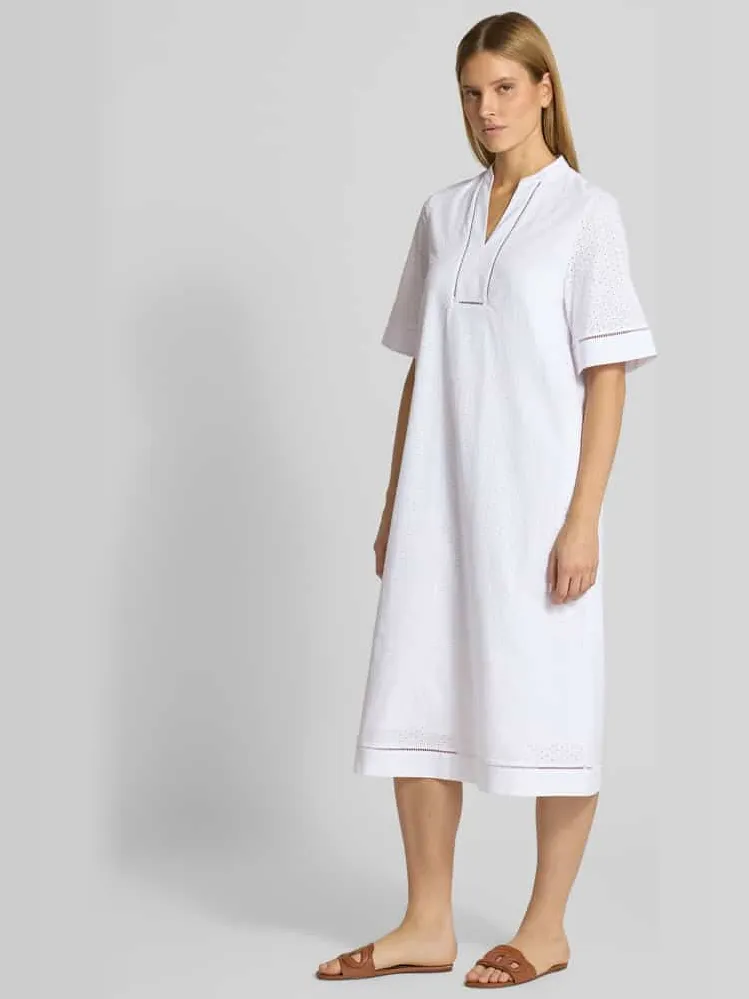 Joop! Tuniekjurk met V-hals model 'Debra' wit, foto 4
