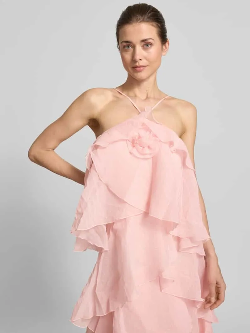Vero Moda maxi-jurk met 3d-ruchedetail model 'DELILAH' rosé, foto 5