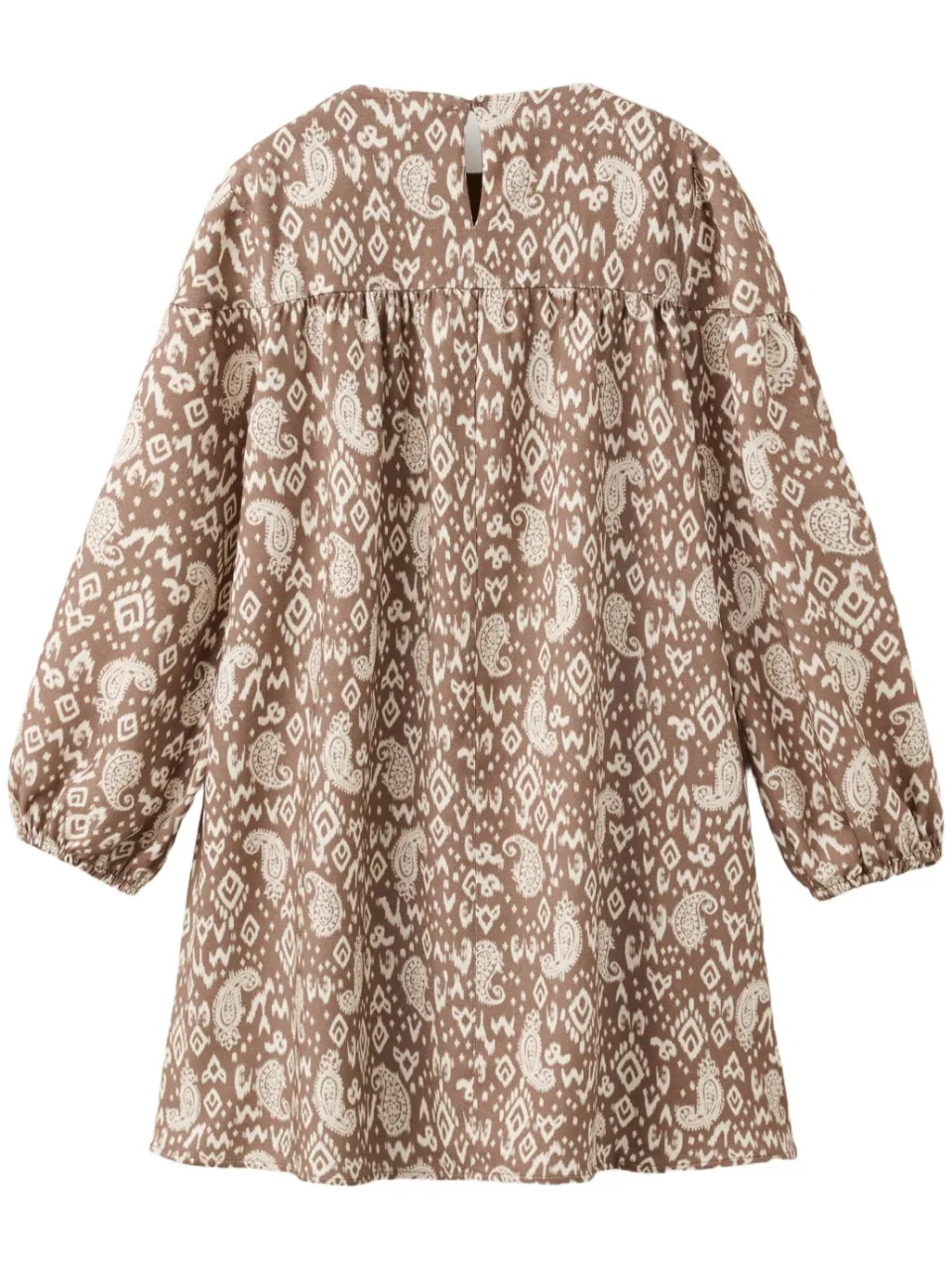 Mango korte bohemian jurk met paisley bruin, foto 2