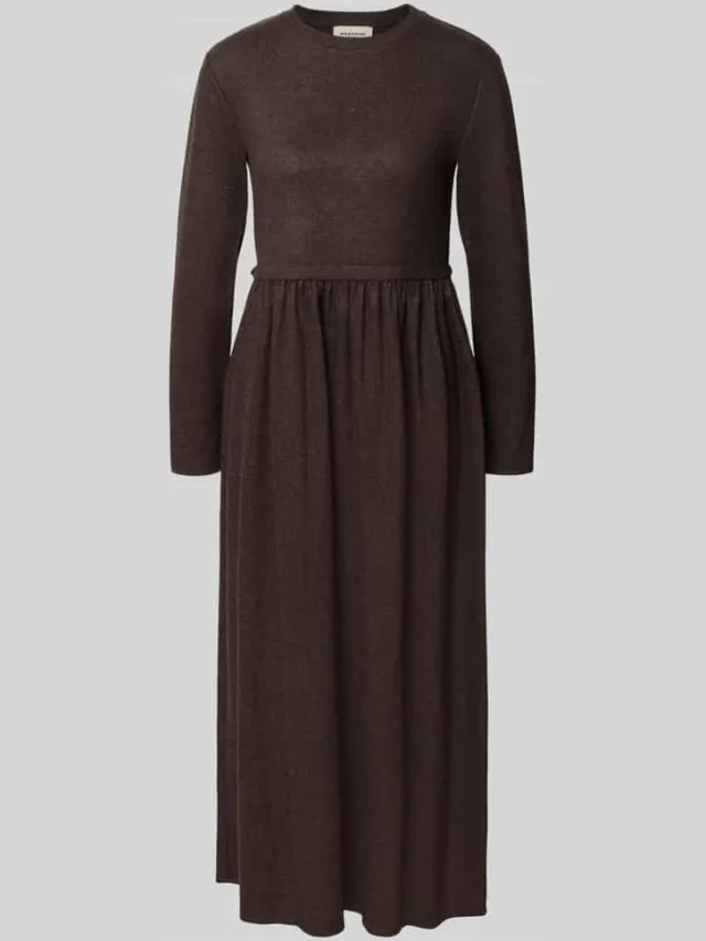 Max Mara fit and flare vrijetijdsjurk van viscosemix model 'VETTURA' middenbruin, foto 2