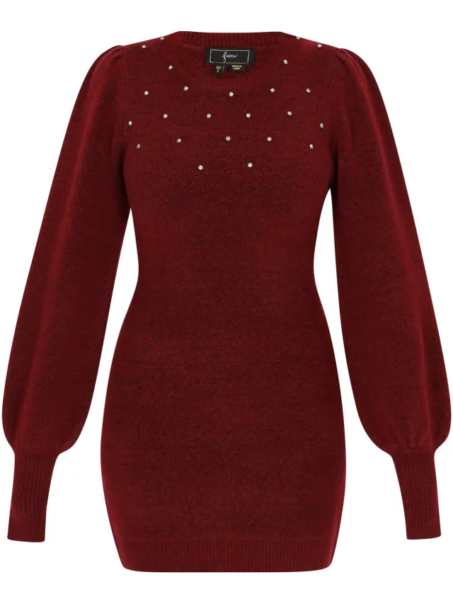 NAEMI Dress Wine Red