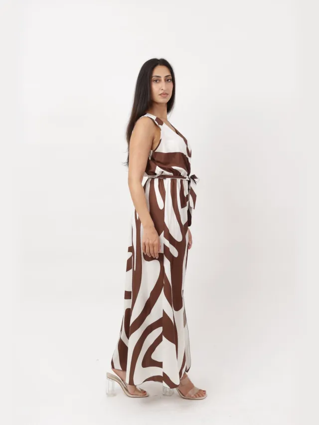 Elara Maxikleid Dunkelbraun