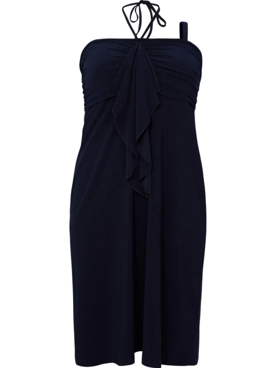 Yoek spaghettijurk donkerblauw blauw, foto 2