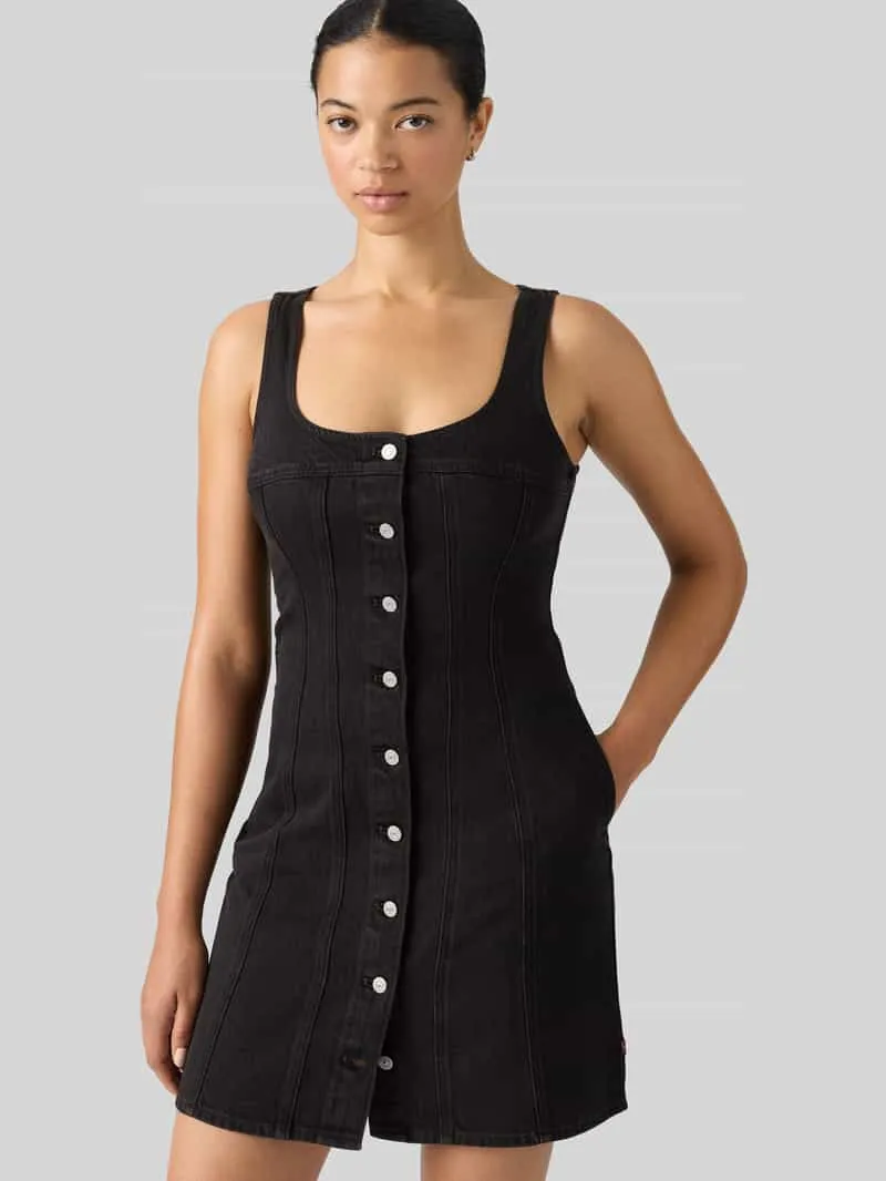 Levi's Mini-vrijetijdsjurk van puur katoen met knoopsluiting zwart, foto 4