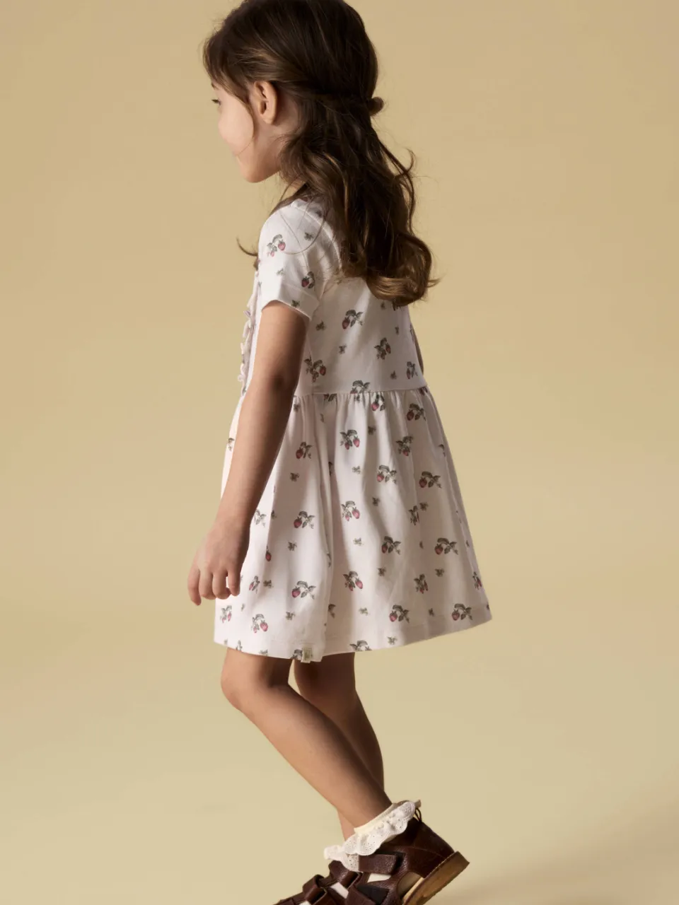 Lil' Atelier MINI korte jurk ecru roze, foto 5