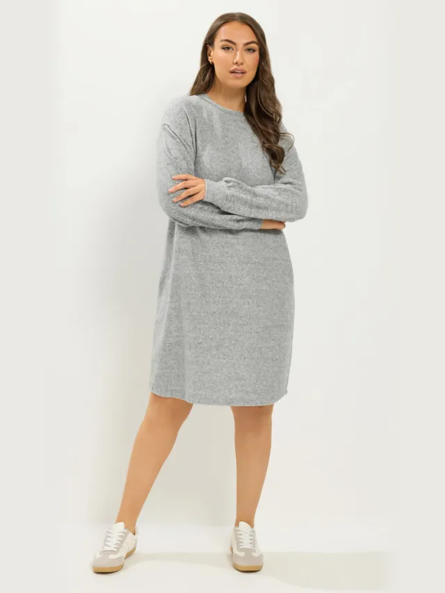 Yours Grijze Katoenen Truijurk Grey