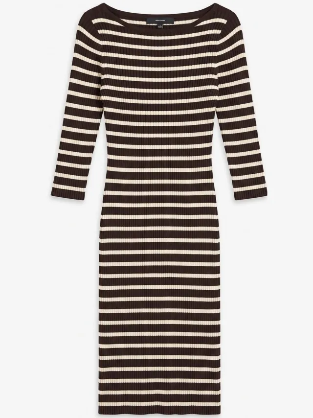 Vero Moda Gebreide jurk VMMAGNA Midi-jurk Black Coffee 1