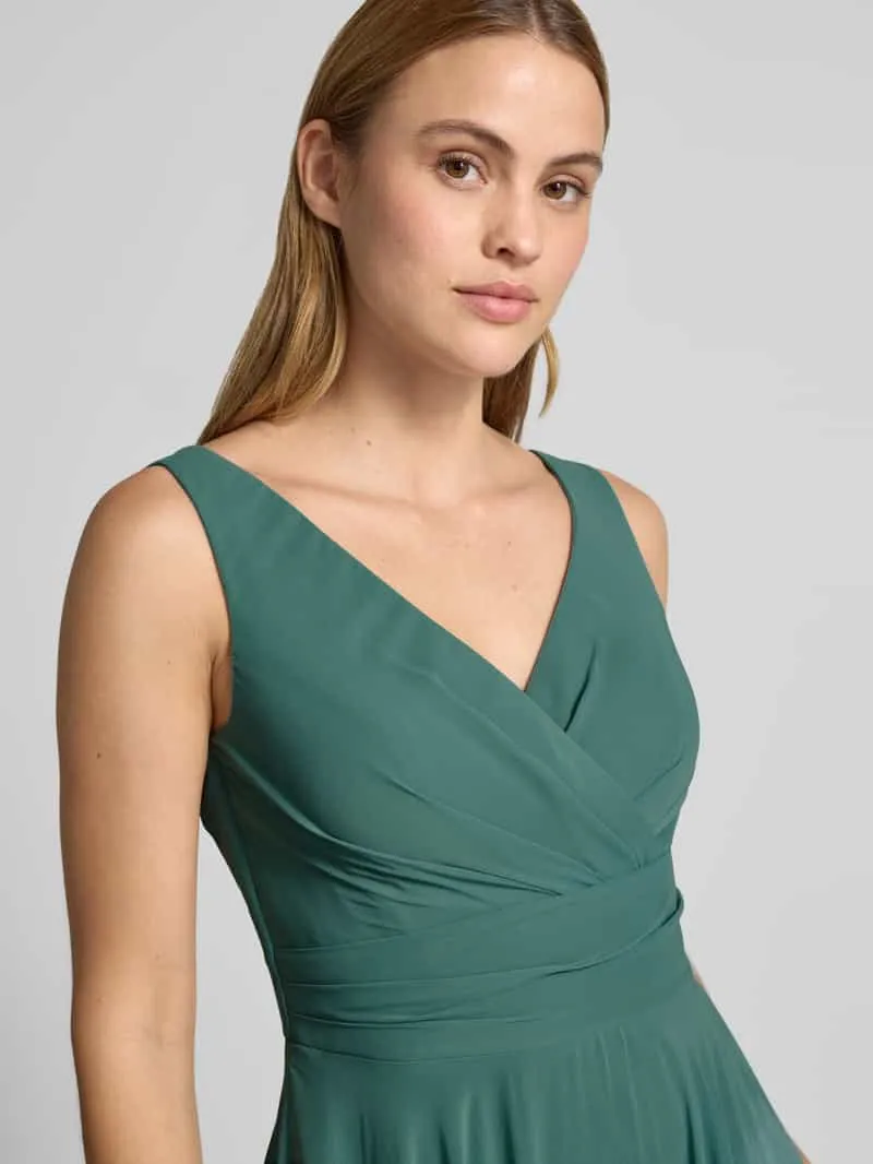 TROYDEN COLLECTION maxi-jurk van chiffon in wikkellook mintgroen, foto 2