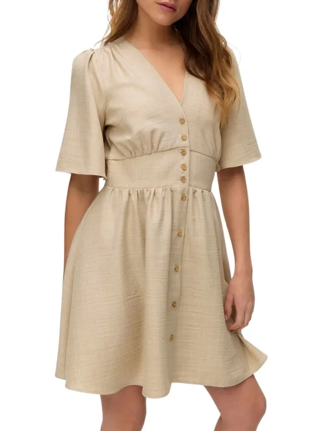 Vero Moda Melaney Jurk Dames beige