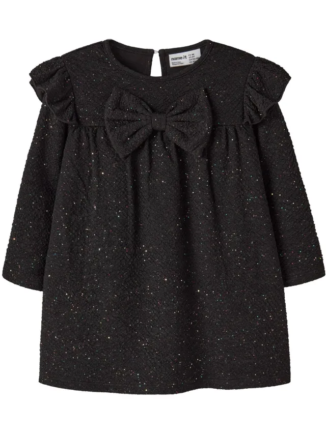 NAME IT Jurk Glitter Black1