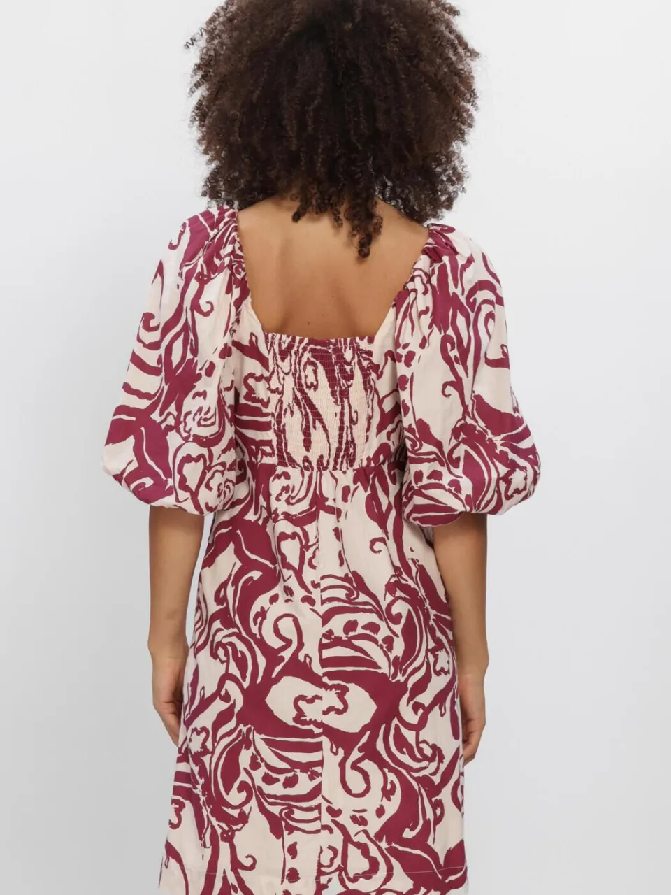 Y.A.S. YAS Dames Jurken Yasfleur 2/4 Dress S. - Creme, foto 3