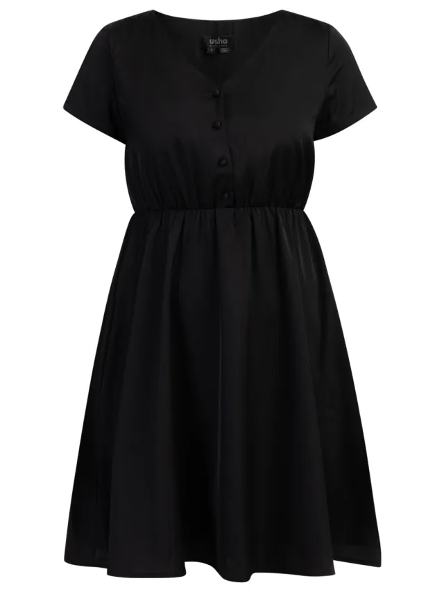 Usha midi-jurk Dames zwart, foto 2