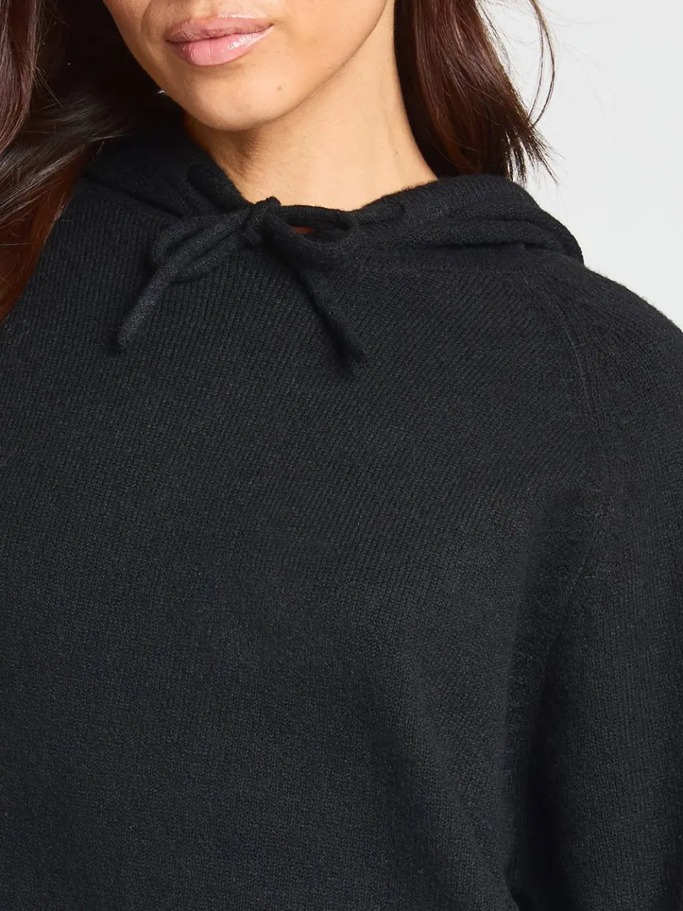 boohoo Dames Oversized Gebreide Hoodie Mini Jurk zwart, foto 4