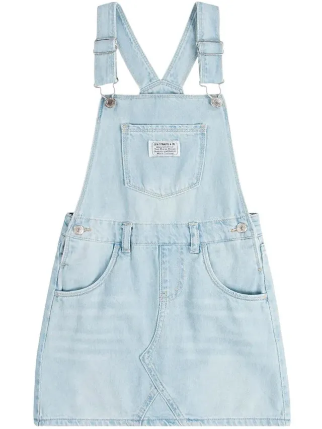 Levi's Levi´s ® Kids Classic Mouwloze Midi-jurk Blauw 12 Years Meisje Doubt It