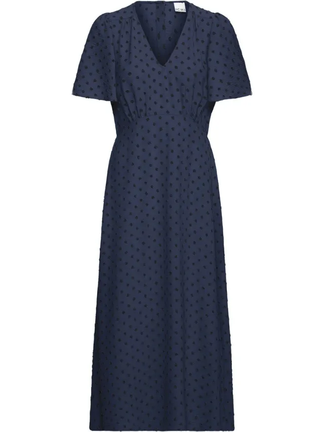 Ichi IHZABBY DR - Dames - Midi jurken GRAPHIC DOT TOTAL ECLIPS W TOT