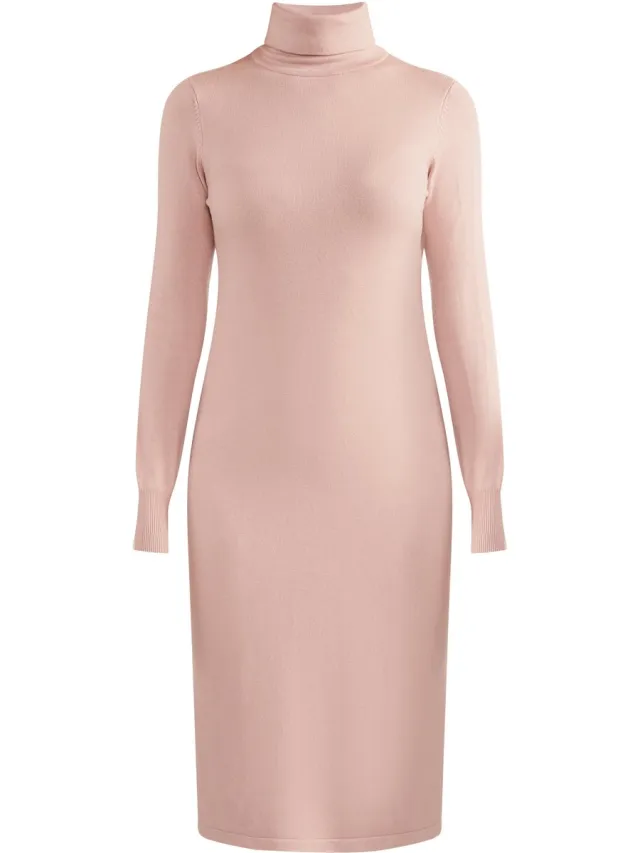 Usha Midi gebreide jurk lynnea oud roze
