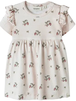 Lil' Atelier BABY gebloemde korte jurk lichtroze
