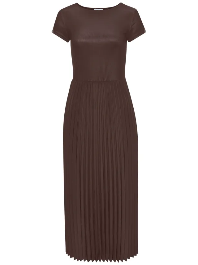 Midi-jurk bruin