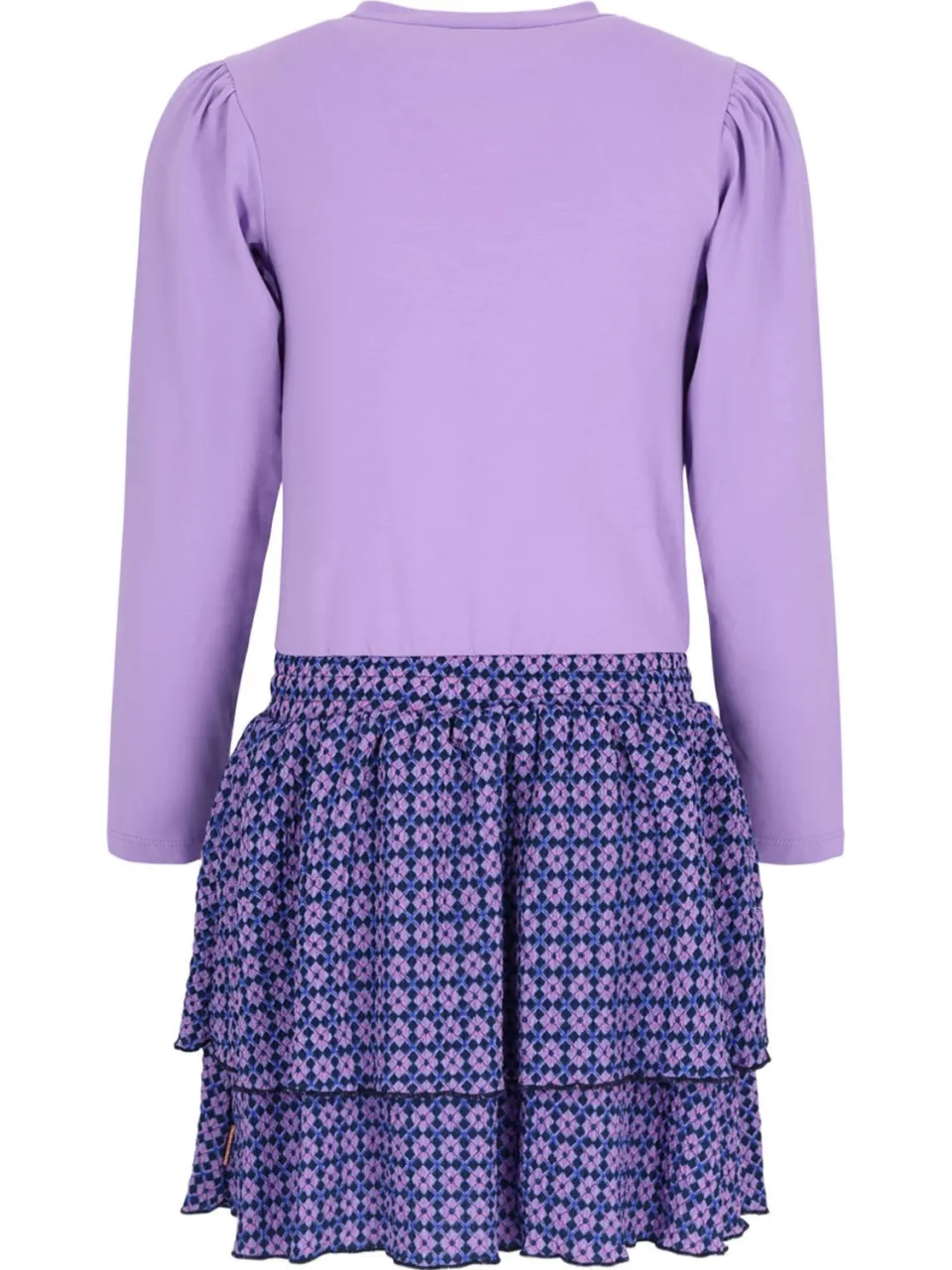 B.Nosy midi jurk met print paars lila, foto 4