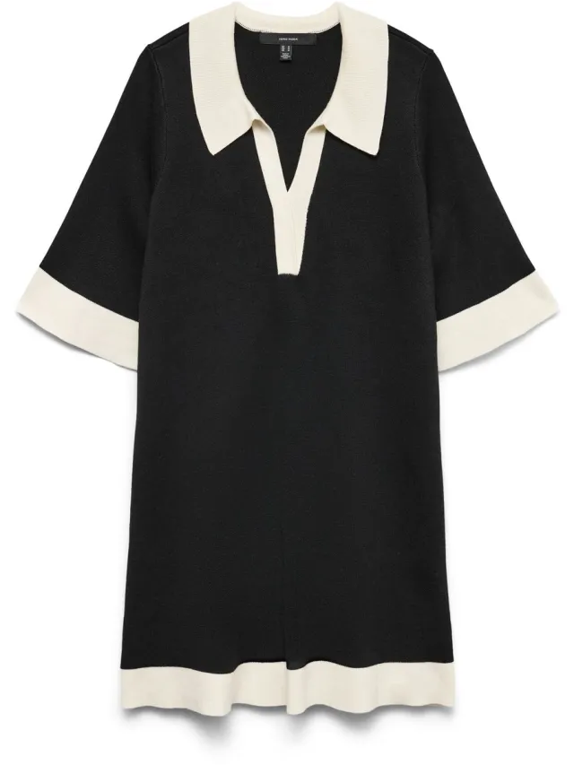 Vero Moda Gebreide jurk VMOLI Midi-jurk Black