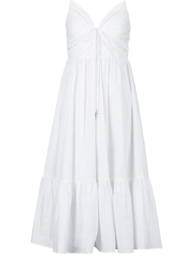 MICHAEL Michael Kors Korte Jurk MICHAEL Michael Kors POPLIN MIDI DRESS Wit