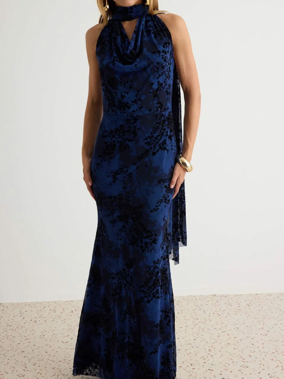 Trendyol TRENDYOLMİLLA Dames Paars Effen Maxi Mouwloos A-lijn Avond & Gala Jurk, foto 2