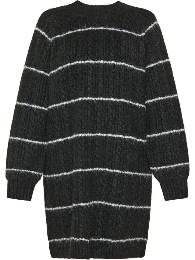 Usha jurk zwart/offwhite