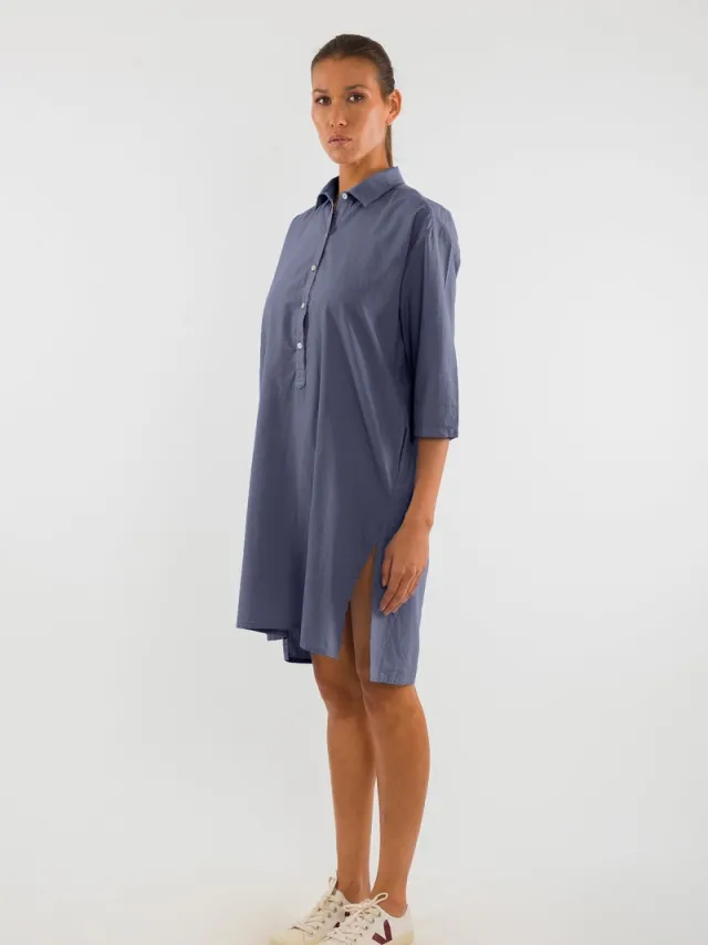 RAVENS VIEW IBIZA dames vegan Blousejurk Isla Antracietgrijs