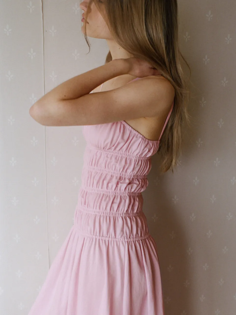 Mango midi zomerjurk - lichtroze, foto 5