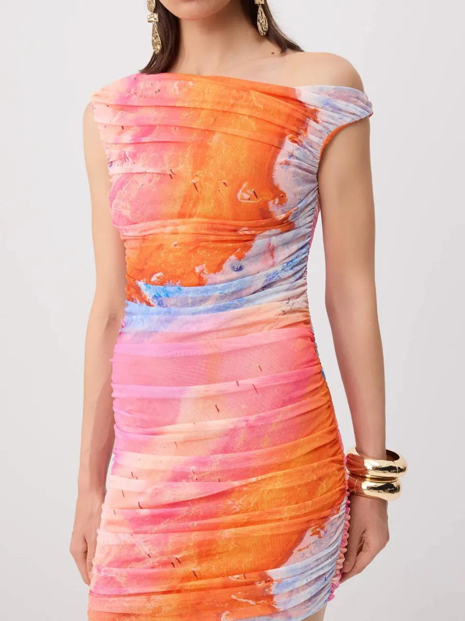 Trendyol TRENDYOLMİLLA Dames Roze Abstract Kort / Mini Mouwloos Bodycon Jurken, foto 2