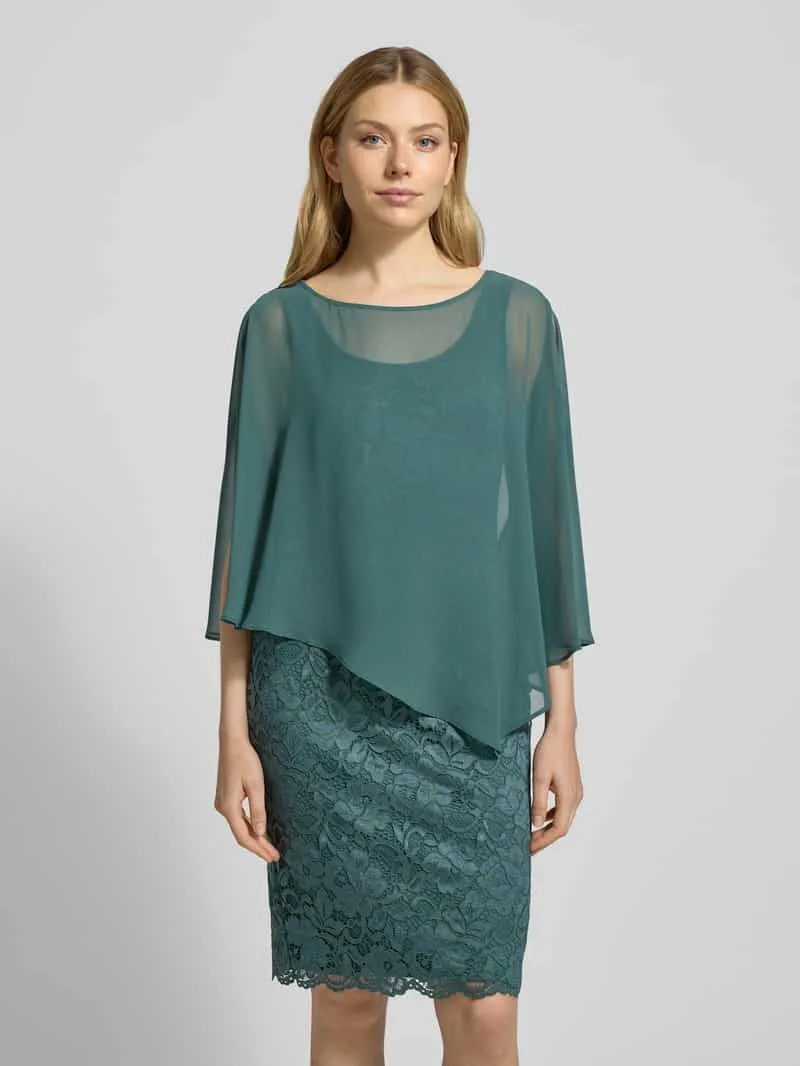 Vera Mont Knielange cocktailjurk in 2-in-1-look smaragdgroen, foto 3