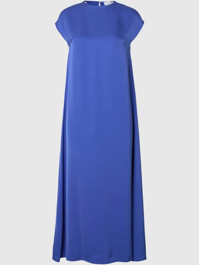 Selected Maxi jurk Korte mouwen dazzling blue