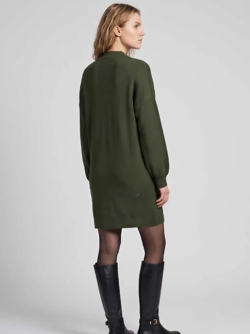 Vero Moda relaxed fit tricotjurk van viscosemix model 'NANCY' donkergroen, foto 4