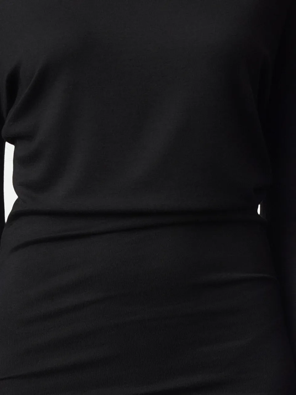 Trendyol TRENDYOLMİLLA Dames Zwart Effen Kort / Mini Lang Casual Bodycon Jurken, foto 2