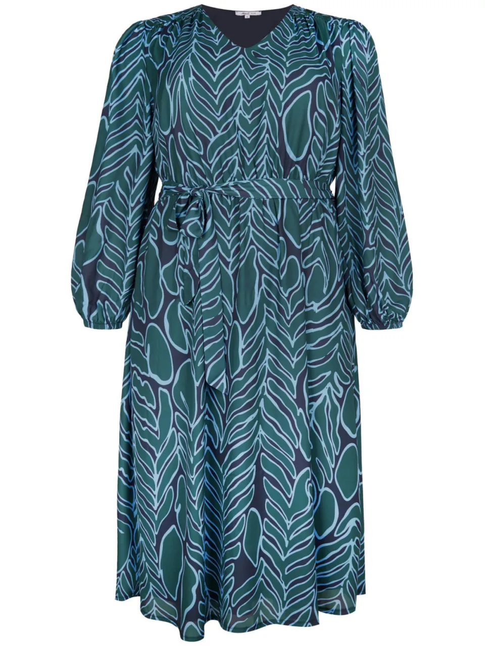 Miss Etam Plus midi jurk met print - blauw