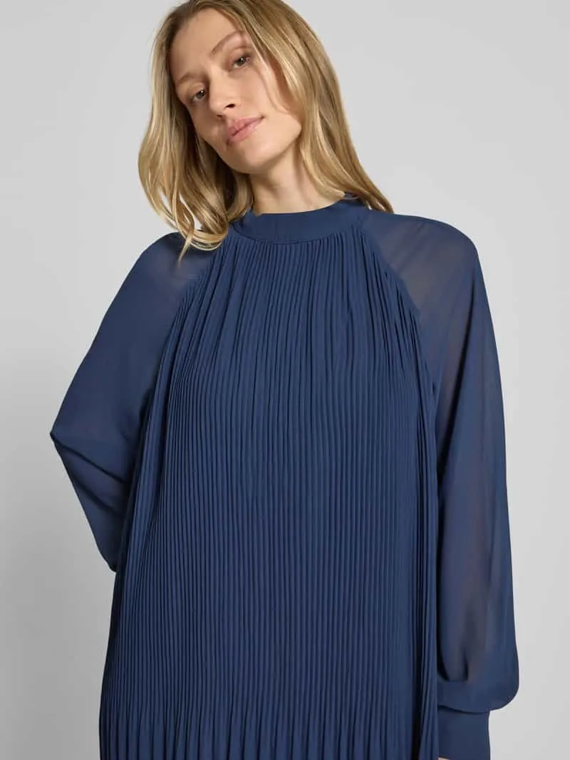 GUIDO MARIA KRETSCHMER WOMAN mini-jurk met plissévouwen model 'Ingrid' marineblauw, foto 5