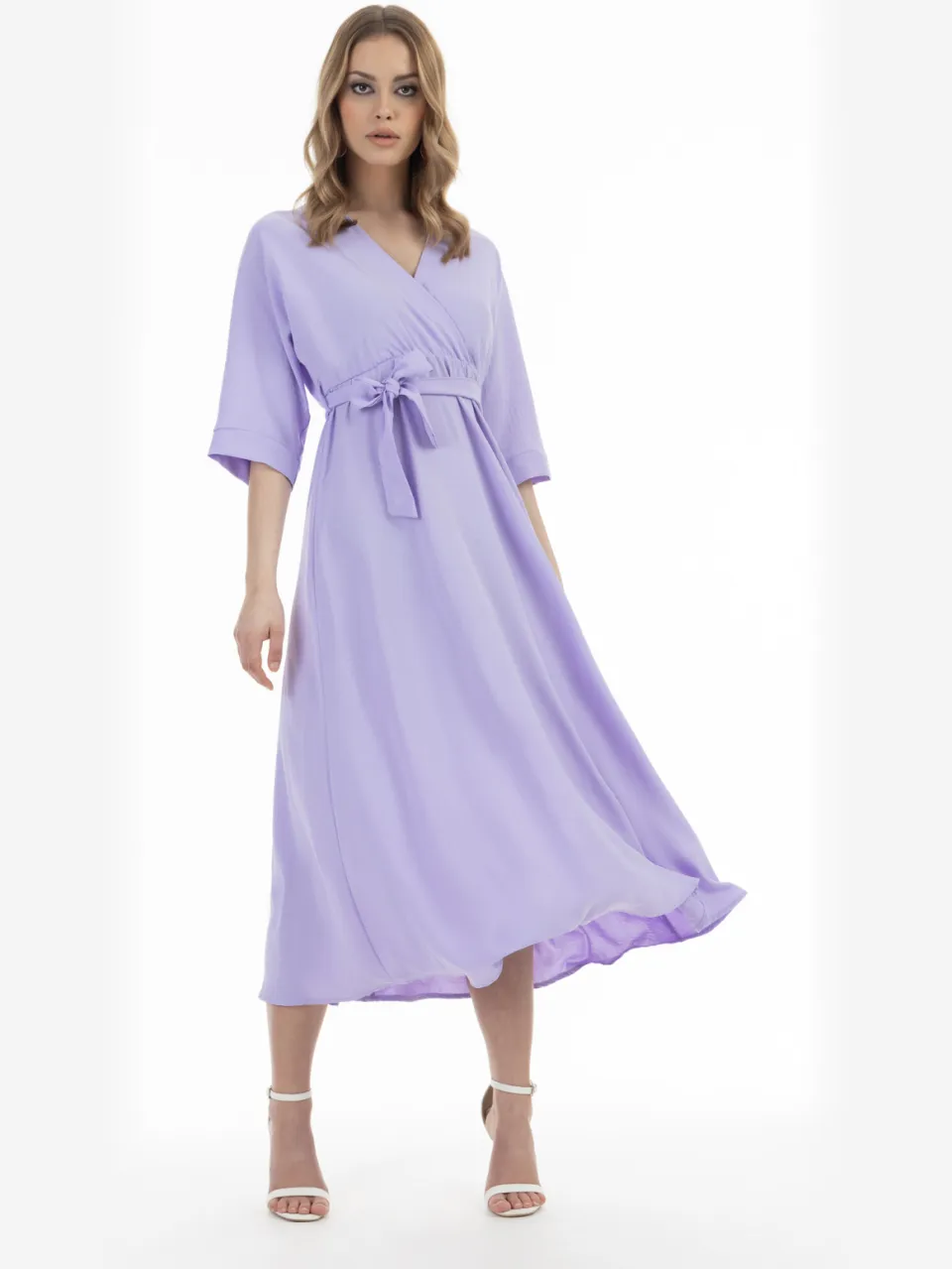 Faina midi-jurk Dames lila Violet