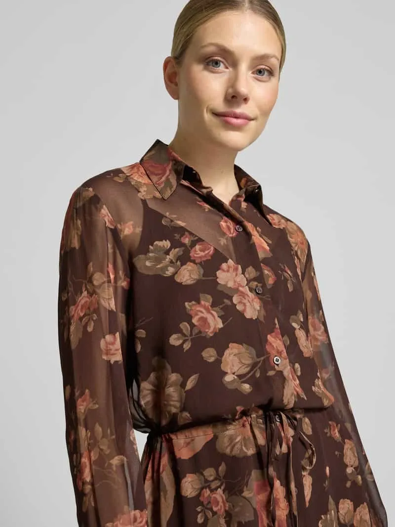 Lauren Ralph Lauren Uitlopend maxi-jurk met tailleriemband middenbruin, foto 4